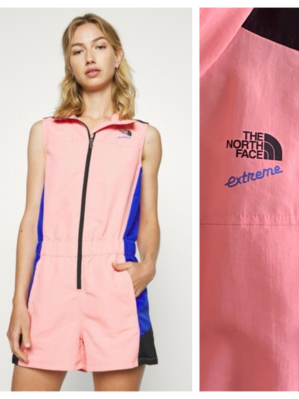 The North Face Retro Extreme Play Suit Miami Pink Blue Medium